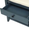 Shoe Rack With Cushioned Seat And Drawers Multipurpose Entryway Storage Bench - Antique Navy - Image 9