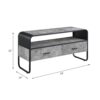 Raziela - TV Stand - Concrete Gray / Black - Image 7