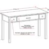 Avalon - Writing Office Desk - White - Image 2
