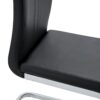 (Set of 4) Material Bow Shaped Chairs Perfectly Integrated Into Industrial And Modern Home Design - Black - Image 13