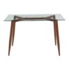 Clara - Contemporary Table - Walnut / Clear - Image 5