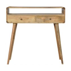 Curved Console Table - Oak