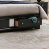Madrid - Queen Bed With Storage Drawers And Nickel Handles - Black - Image 5