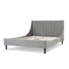 Aspen - Queen Vertical Tufted Modern Headboard Platform Bed Set - Opal Gray - Image 6