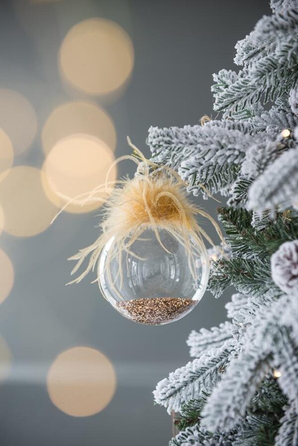 Christmas Ball Ornaments, Decorative Hanging Ball Christmas Tree Ornaments For Holiday Party Decorations (Set of 4) - Multi