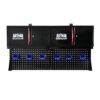 Wall Mounted Double Door Storage Cabinet With Tool Rack And Hooks, Stainless Steel - Black / Red - Image 5