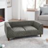 Modern Rectangular Pet Sofa With Backrest And Armrests, Soft Cushion - Dark Gray - Image 6