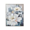 Large Rectangle Framed Wall Art Flower Canvas Print, Home Decor For Living Room Kitchen Foyer Office - Blue - Image 2