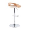 Cassis - Mid-Century Modern Adjustable Barstool With Swivel - Zebra / Cream - Image 3