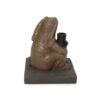 Hand Crafted Rabbit Umbrella Base With Playful Design - Light Brown - Image 9
