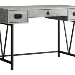 Computer Desk For Home Office, Laptop, Storage Drawers, Transitional - Gray