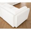 2 Seater Sofa With Storage Seat And Cylindrical Backrest - White - Image 7