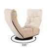Japanese Style Single Reclining Sofa Chair With Adjustable Features Cotton For Balcony And Leisure - White - Image 17