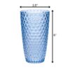 Leading Ware Diamond Cut Acrylic Drinking Glasses (Set of 4), Bpa Free, 19Oz - Blue - Image 4