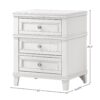 3 Drawer Nightstand With USB - White - Image 5