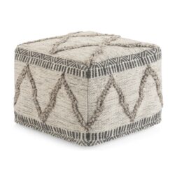 Sweeney - Square Pouf - Gray / Natural