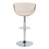 Curvo - Mid-Century Modern Adjustable Barstool With Swivel (Set of 2) - Walnut / Cream - Image 5