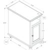 Accent End Table, Storage, Traditional - White - Image 5