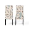 Contemporary Dining Chair Set With Rubberwood Legs - White / Blue - Image 14