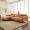 Ella - L-Shaped Left Sectional Couch - Cognac - Image 8