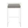 Fuji - Contemporary Stackable Counter Stool (Set of 3) - White / Gray - Image 5