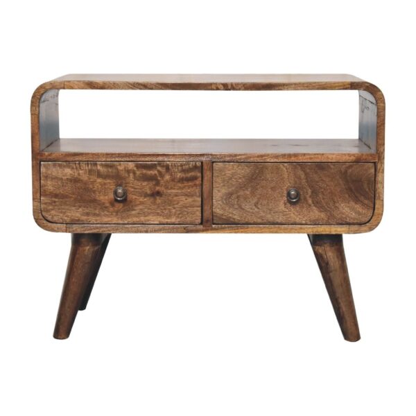 Mini ed Curved Media Unit - Brown