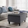 Harrison - Small Coffee Table Storage Ottoman - Slate Gray - Image 6