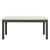Topmax - 6 Piece Farmhouse Classical Dining Table Set With Trestle Legs, Kitchen Table Set For 6 With 4 Upholstered Dining Chairs And Bench - Gray - Image 19
