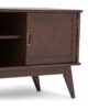 Draper - Mid Century Low TV Media Stand - Medium Auburn Brown - Image 4