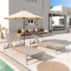 Hargrove - Outdoor Patio Aluminum Chaise Lounge (Set of 2) - Natural / Silver - Image 2
