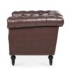 1 Seater Aesthetic Sofa For Living Room - Brown - Image 12