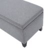 Contemporary Storage Ottoman Bench With Polyester Upholstery - Gray - Image 14