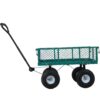 Steel Garden Cart With Mesh Removable Sides 3 Cu Ft 550 Lb Capacity Steel - Green - Image 9