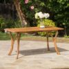 Outdoor Hermosa 7 Piece Wood Dining Set With Cushions - Teak - Image 5