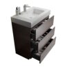 Alice - 30" Bathroom Vanity With Sink, Large Storage Freestanding Bathroom Vanity For Modern Bathroom, One-Piece Sink Basin Without Drain And Faucet - White / Walnut - Image 5