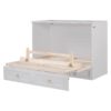 Full Size Murphy Bed With Large Drawers, Space Saving Design - White - Image 11