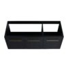 Contemporary 48" Wall Mounted Bathroom Vanity With Resin Sink And Soft Closing Doors And Line - Black Chestnut - Image 24