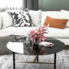 30" Round Tempered Glass Table Top Glass 1 / 4" Thick Round Polished Edge - Black - Image 3
