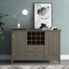Bedford - Sideboard Buffet And Wine Rack - Farmhouse Gray - Image 8