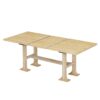 Topmax - 6 Piece Farmhouse Extendable Dining Table Set Trestle Kitchen Table Set With Removable Leaf And Upholstered Dining Chair And Bench For Dining Room - Natural - Image 11