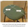 Modern Bar Stools Comfortable & Stylish Counter Height And Bar Height Bar Stools, Soft Fabric Upholstered, Backless For Kitchen (Set of 2) - Green - Image 6