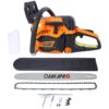 62Cc Gas Powered Chainsaw 20" 2 Cycle Petrol Handheld Chain Saw Epa Compliant Aluminium - Orange - Image 10