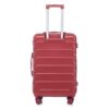 Set 3 Pieces 20" / 24" / 28" Abs Spinner Wheel Luggage, Matching Color, With Combination Lock - Wine Red - Image 26