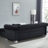 Reversible Sectional Sofa 4 Seater Oversized Convertible L Shaped Couch Velvet Sofa Couch - Black - Image 3