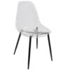Clara - Mid-Century Modern Dining Chair (Set of 2) - Black / Clear - Image 2