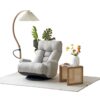 Adjustable Head And Waist Game Chair, Lounge Chair 360 Degree Rotatable - Gray - Image 6