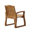 Della - Wood Armchair (Set of 2) Outdoor Dining Chairs - Cream - Image 9