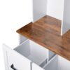 Modern Hall Tree With Entryway Bench, 3 Shelves And Drawers, Wide Hall Tree With Storage Bench For Hallway - White - Image 15
