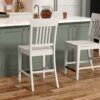 Haidel - Slat Back Counter Stools (Set of 2) - White - Image 5