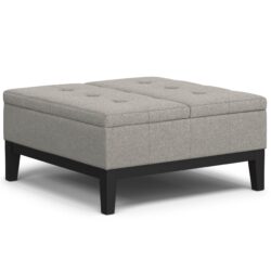 Dover - Multifunctional Lift Top Coffee Table Storage Ottoman - Gray